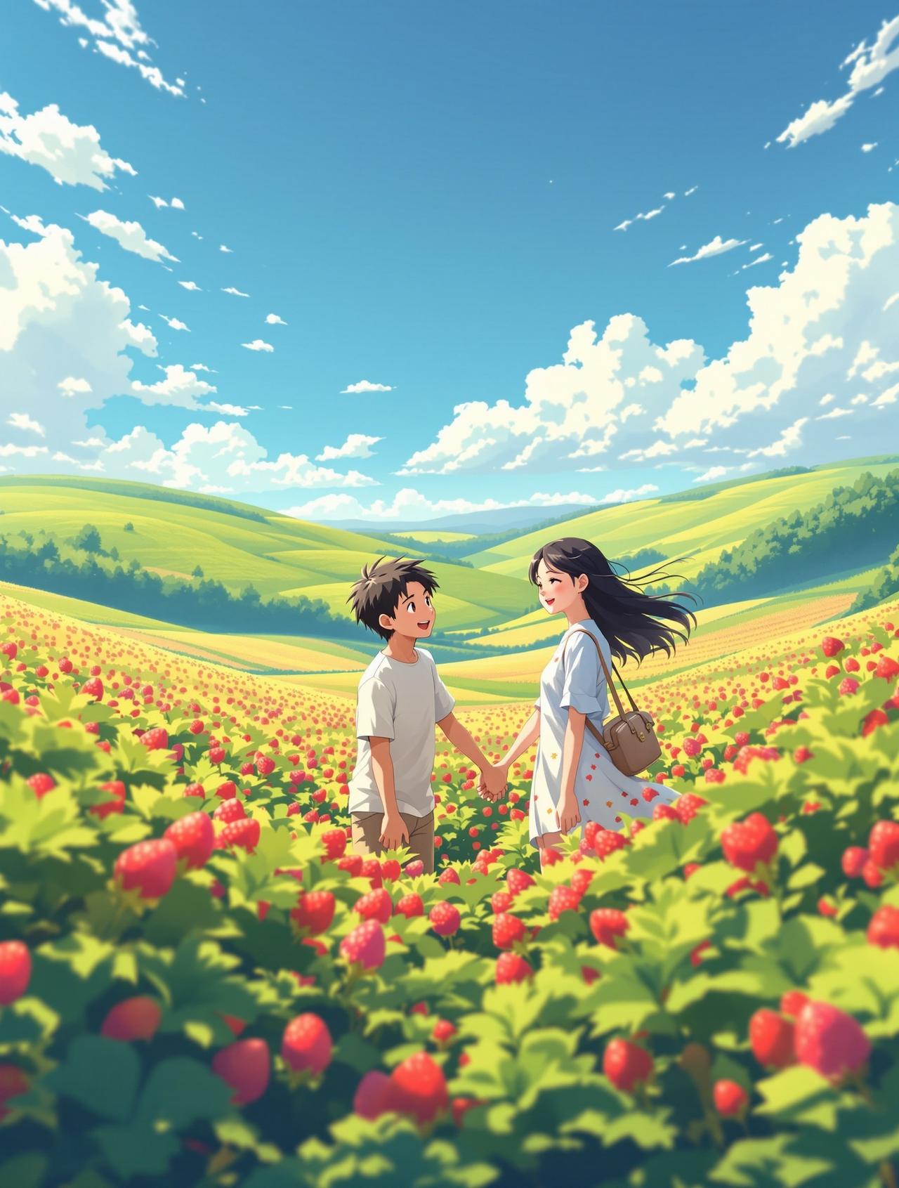 短剧搜索入口《草莓味的夏天》封面图 - 校园初恋